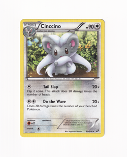 Cinccino 89/114 Black & White Regular Non Holo Pokemon Card Moderately Played MP - Image 1