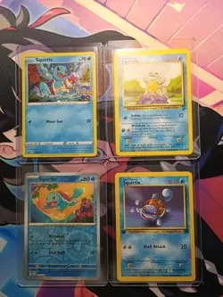 Pokemon TCG Lot Of 4 Squirtle Cards 1st Edition Team Rocket PoGo Promo Base 2 NM - Image 1