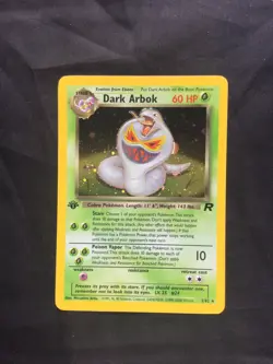 Pokemon Cards: Team Rocket 1st Edition Rare Holo: Dark Arbok 2/82 - Image 1