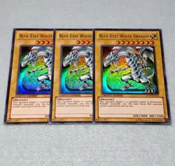 Yugioh Blue Eyes White Dragon LC01 Limited Edition Ultra Rare 3 Card Playset NM - Image 1