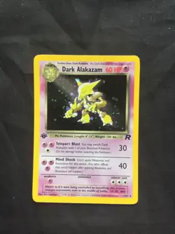 Pokemon Cards: Team Rocket 1st Edition Rare Holo: Dark Alakazam 1/82 - Image 1