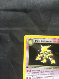 Pokemon Cards: Team Rocket 1st Edition Rare Holo: Dark Alakazam 1/82 - Image 3