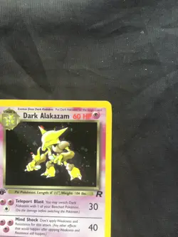 Pokemon Cards: Team Rocket 1st Edition Rare Holo: Dark Alakazam 1/82 - Image 4