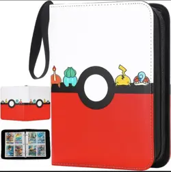 Card Binder for Pokemon Cards Holder Fits 400 Cards w/ 50 Removable Sleeves - Image 1