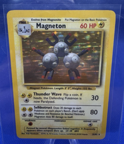 Pokemon TCG Magneton Base Set Holo Unlimited Rare Card 9/102 WOTC - Image 5