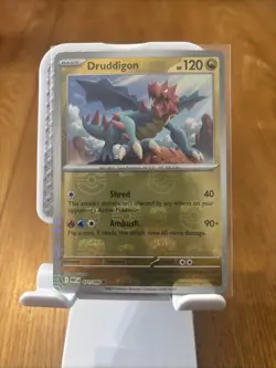 Pokemon Cards - Druddigon (Master Ball Reverse Holo) 071/086 SV11W White Flare - Image 1