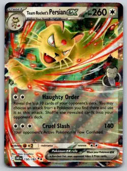 Team Rocket's Persian ex - 150/182 SV10: Destined Rivals NM Pokemon Card TCG - Image 1
