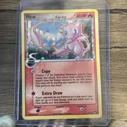 2007 MEW HOLO POKEMON TCG 3/17 POP SERIES 5 ERROR UPSIDE DOWN BACK CARD LP/MP - Image 1