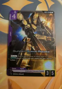GUNDAM CARD GAME GUNDAM GUSION REBAKE GD02-055 LR FOIL ENG DUEL IMPACT - Image 1