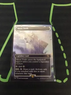 MTG Magic The Gathering Minas Tirith Borderless 420 Land LOTR White Commander - Image 1