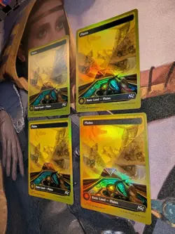 Plains (0507) (First-Place Foil) x4 MTG Aetherdrift Foil Full Playset NM - Image 3