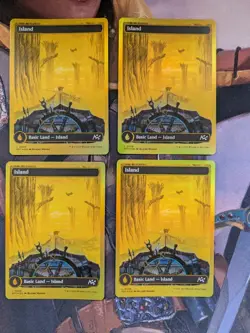 MTG Island (0508) (First-Place Foil) x4 Aetherdrift Foil Full Playset - Image 1