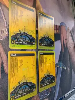 MTG Island (0508) (First-Place Foil) x4 Aetherdrift Foil Full Playset - Image 2