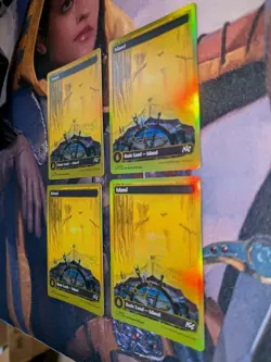 MTG Island (0508) (First-Place Foil) x4 Aetherdrift Foil Full Playset - Image 3
