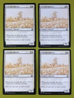 Celestial Unicorn x4 Adventures in the Forgotten Realms 4x MTG - Image 1