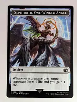 (Normal) Emblem - Sephiroth, One-Winged Angel // Robot Warrior Double-Sided Toke - Image 1