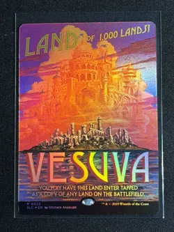 MTG Secret Lair Encyclopedia of Magic the Gathering FOIL Vesuva RARE SP - Image 1
