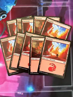 10 Mountain Basic Lands Lot MTG - Image 1