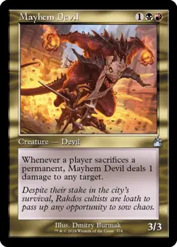 Mayhem Devil (Retro Frame) (FOIL) - Ravnica Remastered (RVR) NM MTG - Image 1