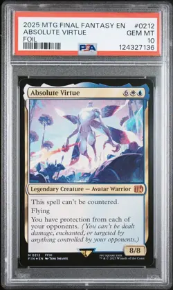 Absolute Virtue (Foil) - #212 - Mythic - Final Fantasy - FIN - PSA 10 - Image 2