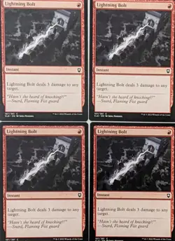 Lightning Bolt x 4 - Commander Legends: Battle for Baldur's Gate - 187/361 - NM - Image 1