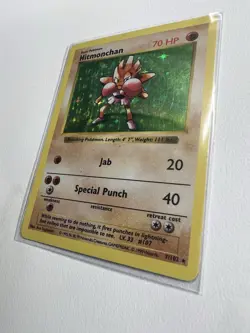 1999 Pokemon Base Set Shadowless Hitmonchan #7/102 Holo - Played - Image 3