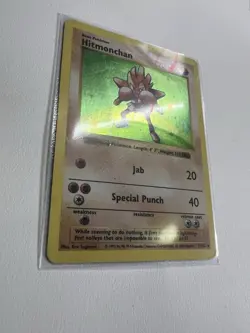 1999 Pokemon Base Set Shadowless Hitmonchan #7/102 Holo - Played - Image 5