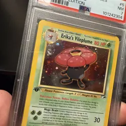 2000 POKEMON GYM HEROES HOLO-1ST ED #5 ERIKA'S VILEPLUME PSA 7 - Image 3