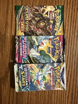 Pokemon TCG Mix Lot Of Sword And Shield Era Packs (6) New, Sealed, Unweighed - Image 1