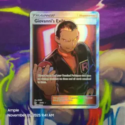 Giovanni's Exile - Pokemon Hidden Fates Full Art Ultra Rare 67/68 TCG - Image 1