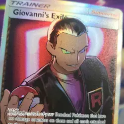 Giovanni's Exile - Pokemon Hidden Fates Full Art Ultra Rare 67/68 TCG - Image 3