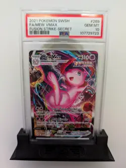2021 POKEMON SWORD & SHIELD FUSION STRIKE SECRET #269 FULL ART/MEW VMAX PSA 10 - Image 1