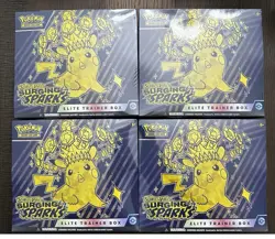 Pokemon TCG Surging Sparks ETB Elite Trainer Box Set Lot Of x4 New Sealed - Image 1