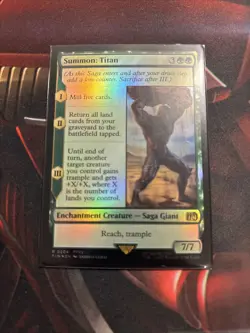 Mtg FOIL Summon: Titan - Final Fantasy + Bonus Foils - Image 1