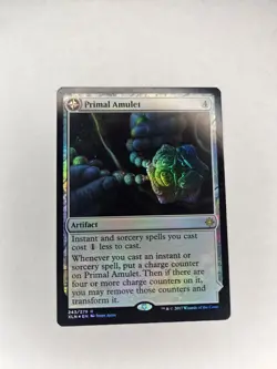 Magic the Gathering - Primal Amulet/Primal Wellspring - Base Foil Ixalan - NM - Image 1