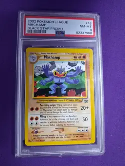 PSA 8 Machamp Black Star Promo #43 Pokemon TCG 2002 - Image 1