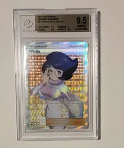 2017 POKEMON SUN & MOON BURNING SHADOWS #147 FULL ART/WICKE BGS 9.5 GEM Mint - Image 1