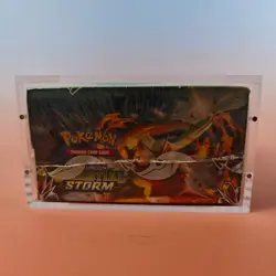 POKEMON SM CELESTIAL STORM BOOSTER BOX SEALED ACRYLIC OVP EN FOIL DAMAGED FRONT - Image 5