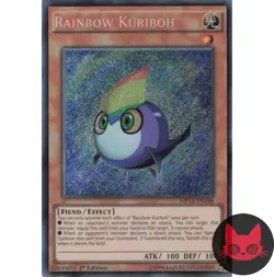 Yugioh Rainbow Kuriboh MP14-EN188 Secret Rare 1st Edition LP - Image 1