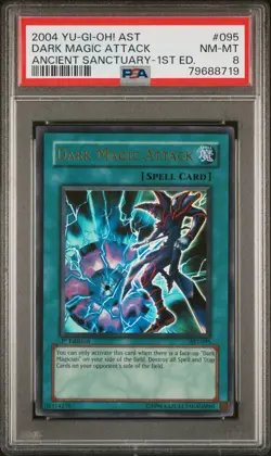YU-GI-OH! DARK MAGIC ATTACK ULTRA RARE AST-095 1ST EDITION ENGLISH PSA 8 NM-MT - Image 1