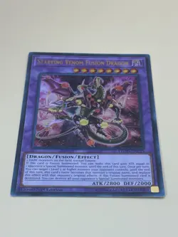 Yugioh Starving Venom Fusion Dragon LEDD-ENC25 Ultra Rare 1st Ed NM - Image 3