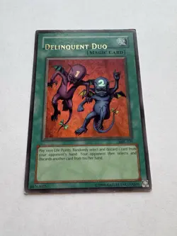 **MISPRINT Yu-Gi-Oh Delinquent Duo Ultra Rare MRL-039 MP Unlimited Text Shift - Image 1