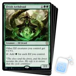 ELVISH ARCHDRUID X4 Kaldheim: Commander Magic MTG MINT CARD - Image 1