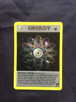 Pokemon Cards: Team Rocket 1st Edition Rare Holo: Rainbow Energy 17/82 - Image 1