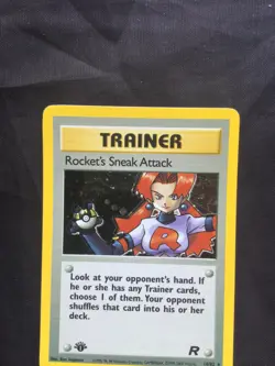 Pokemon Cards: Team Rocket 1st Edition Rare Holo: Rocket's Sneak Attack 16/82 - Image 2