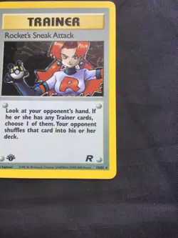 Pokemon Cards: Team Rocket 1st Edition Rare Holo: Rocket's Sneak Attack 16/82 - Image 5