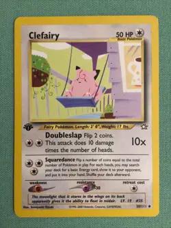 1st Edition Clefairy 30/111 Neo Genesis Pokemon Card. New - Image 1