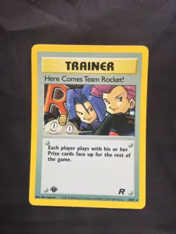 Pokemon Cards: Team Rocket 1st Edition Rare Holo: Here Comes Team Rocket! 15/82 - Image 1