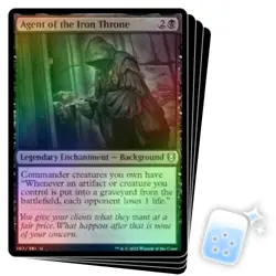 FOIL AGENT OF THE IRON THRONE X4 Commander Legends: Battle For Baldur's Gate MTG - Image 1
