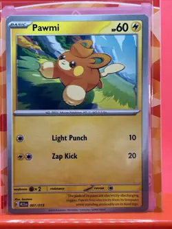 Pawmi ERROR 007/015 Pokemon Trading Card Game TCG Promo Card McDonalds 2023 - Image 1